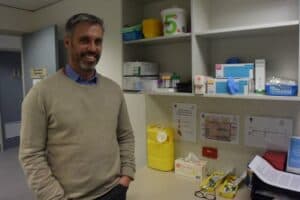 Dr David Edis photographed for The Examiner