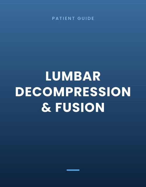 Patient guide cover: decompression and fusion surgery