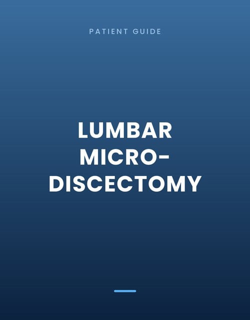 Patient guide cover: microdiscectomy