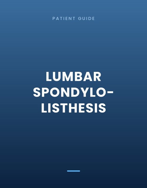 Patient guide cover: spondylolisthesis