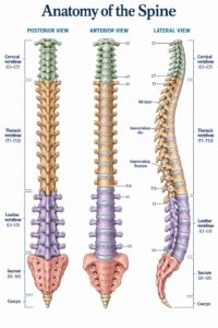 Illustration of normal spine anatomy